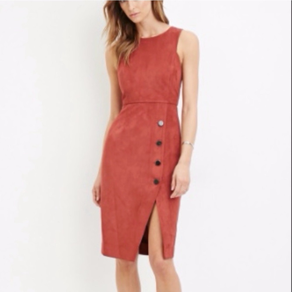 Forever 21 Contemporary faux suede dress size small